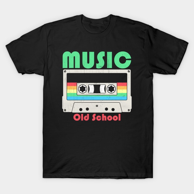 Tribute to Legends of Old School Music - Retro Cassette Tape Design T-Shirt by OnyxBlackStudio